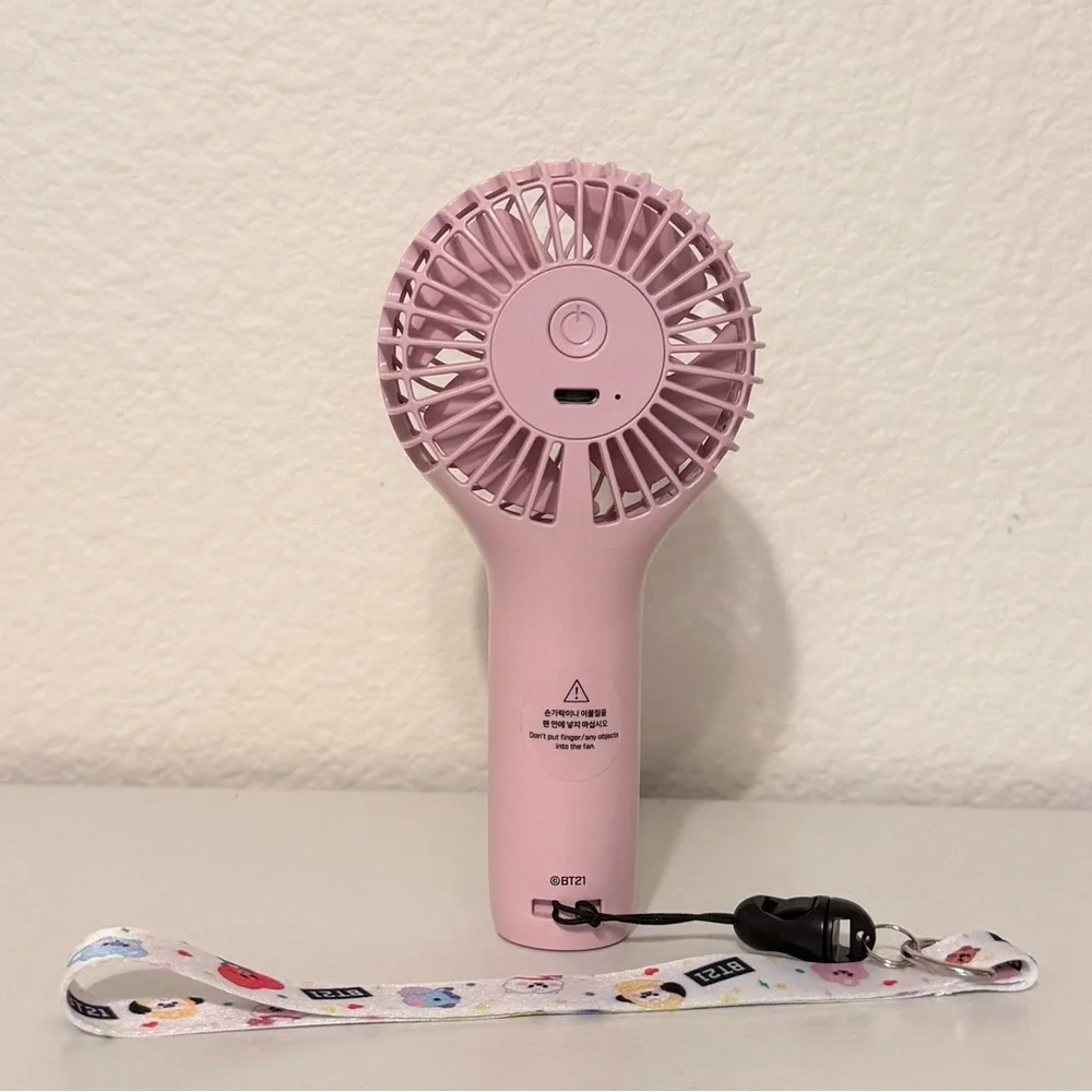 Official BT21 Cooky Mini Handy Hand-Held Rechargeable Fan with Wrist Strap - Picture 9 of 14